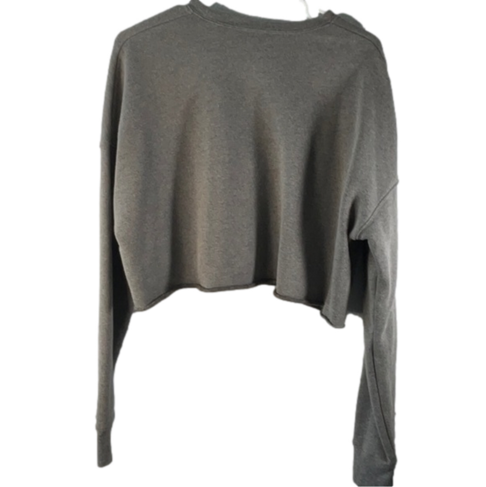Gray Cropped Graphic Sweatshirt Size Small - Picture 3 of 6